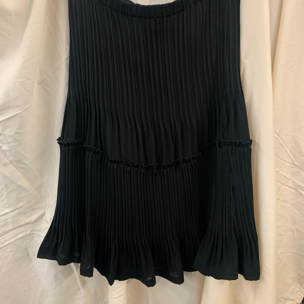 Sunny Leigh Black Pleated Mini Skirt